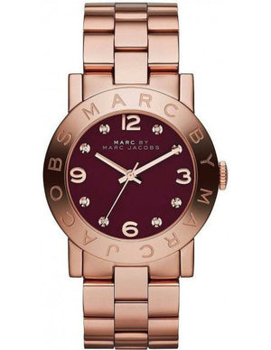 Marc Jacobs Amy Purple Dial Rose Gold Steel Strap Watch for Women - MBM8618 Buy Now By Marc Jacobs