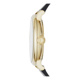 Marc Jacobs Baker Gold Dial Black Leather Strap Watch for Women - MBM1399 Buy Now By Marc Jacobs