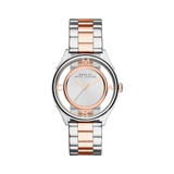 Marc Jacobs Tether Transparent White Dial Two Tone Steel Strap Watch for Women - MBM3436 Buy Now By Marc Jacobs