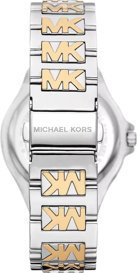 Michael Kors Lennox Three Hand Silver Dial Two Tone Steel Strap Watch For Women - MK7338 Authentic Buy Shop Now