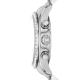 Michael Kors Lexington Chronograph Black Dial Silver Steel Strap Watch For Women - MK7277 Buy Now By Michael Kors