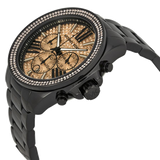 Michael Kors Wren Chronograph Gold Dial Black Steel Strap Watch for Women - MK5961 Buy Now By Michael Kors