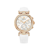 Swarovski Era Journey Silver Dial White Leather Strap Watch for Women - 5295369 Buy Now By Swarovski