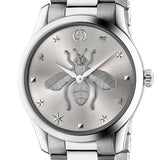 Gucci G Timeless Silver Dial Silver Steel Strap Watch For Women - YA1264126 Buy Now By Gucci