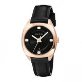 Gucci GG2570 Quartz Black Dial Black Leather Strap Watch For Women - YA142509 Buy Now By Gucci