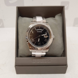 Guess Connoisseur Black Dial Silver Steel Strap Watch for Men - GW0265G1 Buy Now By Guess