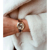 Guess G-Twist Rose Gold Dial Rose Gold Steel Strap Watch for Women - W1082L3 Buy Now By Guess