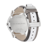 Burberry The City Silver Dial White Leather Strap Watch for Women - BU9019 Buy Now By Burberry