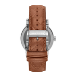 Burberry The City Silver Dial Brown Leather Strap Watch for Men - BU9904 Buy Now By Burberry