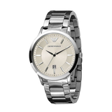 Emporio Armani Classic Quartz White Dial Silver Steel Strap Watch For Men - AR2431 Buy Now By Emporio Armani