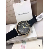 Emporio Armani Sigma Chronograph lack Dial Black Rubber Strap Watch For Men - AR80003 Buy Now By Emporio Armani