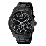 Guess Horizon Chronograph Black Dial Black Steel Strap Watch For Men - W0379G2 Buy Now By Guess