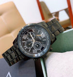 Guess Horizon Chronograph Black Dial Black Steel Strap Watch For Men - W0379G2 Buy Now By Guess