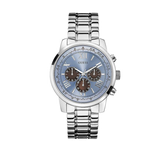 Guess Horizon Chronograph Quartz Blue Dial Silver Steel Strap Watch for Men - W0379G6 Buy Now By Guess