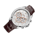 Hugo Boss Driver Quartz Silver Dial Brown Leather Strap Watch For Men - HB1512881 Buy Now By Hugo Boss