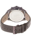 Hugo Boss Grand Prix Silver Dial Grey Leather Strap Watch for Men - 1513603 Buy Now By Hugo Boss