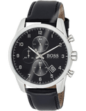Hugo Boss Skymaster Black Dial Black Leather Strap Watch for Men - 1513782 Buy Now By Hugo Boss