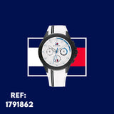 Tommy Hilfiger Aiden Chronograph White Dial White Rubber Strap Watch For Men - 1791862 Buy Now By Tommy Hilfiger