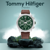 Tommy Hilfiger Lars Chronograph Green Dial Brown Leather Strap Watch For Men - 1792064 Buy Now By Tommy Hilfiger