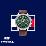 Tommy Hilfiger Lars Chronograph Green Dial Brown Leather Strap Watch For Men - 1792064 Buy Now By Tommy Hilfiger
