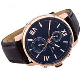 Tommy Hilfiger Aiden Quartz Blue Dial Brown Leather Strap Watch for Men - 1791308 Buy Now By Tommy Hilfiger
