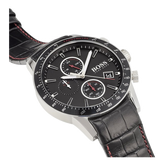 Hugo Boss Rafale Chronograph Black Dial Black Leather Strap Watch For Men - 1513390 Buy Now By Hugo Boss