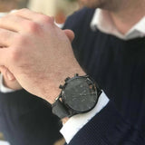 Hugo Boss Blackout Chronograph Black Dial Black Leather Strap Watch For Men - HB1512567 Buy Now By Hugo Boss