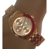 Marc Jacobs Peeker Chronograph Rose Gold Dial Rose Gold Steel Strap Watch for Women - MBM3394 Buy Now By Marc Jacobs