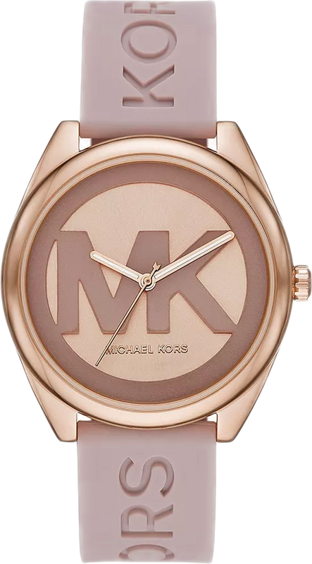 Michael Kors Janelle Three Hand Rose Gold Dial Pink Rubber Strap Watch For Women - MK7139 Buy Now By Michael Kors