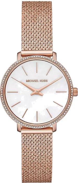 Michael Kors Pyper Quartz Mother of Pearl White Dial Rose Gold Mesh Strap Watch For Women - MK4588 Buy Now By Michael Kors