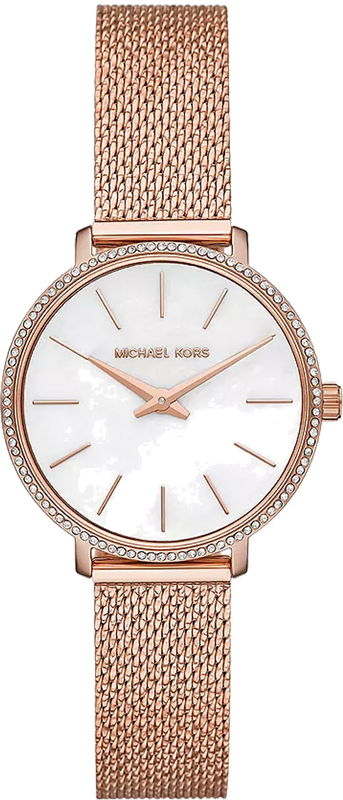 Michael Kors Pyper Quartz Mother of Pearl White Dial Rose Gold Mesh Strap Watch For Women - MK4588 Buy Now By Michael Kors