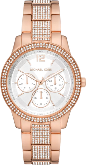 Michael Kors Tibby Chronograph White Dial Rose Gold Steel Strap Watch For Men - MK7293 Buy Now By Michael Kors