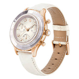 Swarovski Octea Chrono Crystals White Dial White Leather Strap Watch for Women - 5671150 Buy Now By Swarovski