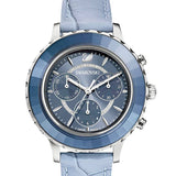 Swarovski Octea Lux Chrono Blue Dial Blue Leather Strap Watch for Women - 5580600 Buy Now By Swarovski