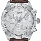 Tissot PR 100 Sport Quartz Chronograph Silver Dial Brown Leather Strap Watch For Men - T101.617.16.031.00 Buy Now By Tissot
