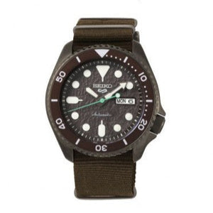Seiko 5 Sport Automatic Brown Dial Brown Nylon Strap Watch For Men - SRPD85K1 Buy Now By Seiko