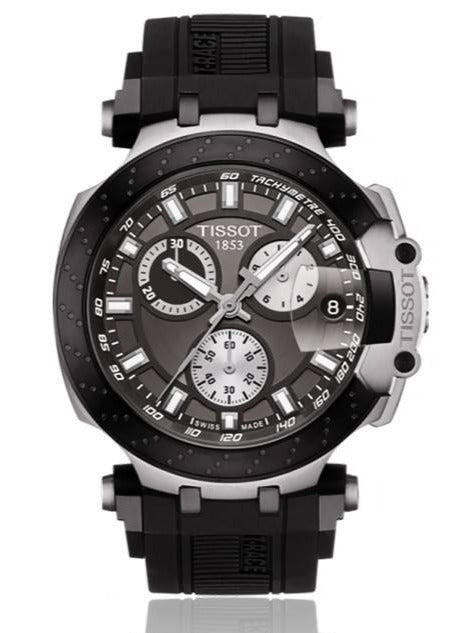 Tissot T Race Chronograph Anthracite Black Dial Black Silicone Strap Watch For Men - T115.417.27.061.00 Buy Now By Tissot
