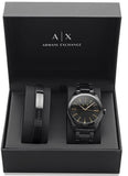 Armani Exchange Nico Analog Black Dial Black Steel Strap Watch For Men - AX7102