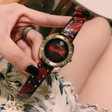 Versace Shadov Quartz Red Dial Red Leather Strap Watch for Women - VEBM00918 Buy Now By Versace