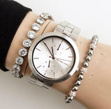Michael Kors Garner Analog Silver Dial Silver Steel Strap Watch For Women - MK6407 Buy Now By Michael Kors