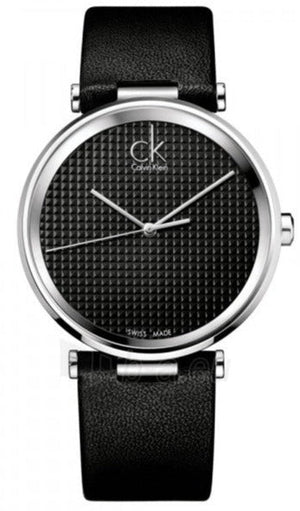 Calvin Klein Sight Black Dial Black Leather Strap Watch for Men - K1S21102 Buy Now By Calvin Klein