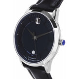 Movado 1881 Automatic Blue Dial Black Leather Strap Watch For Men - 606874 Buy Now By Movado