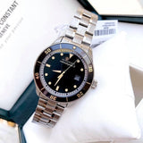 Movado Heritage Calendoplan Black Dial Silver Steel Strap Watch For Men - 3650095 Buy Now By Movado