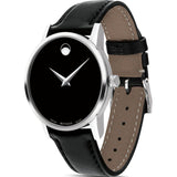 Movado Museum Classic Black Dial Black Leather Strap Watch For Women - 0607015 Buy Now By Movado