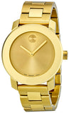 Movado Bold Yellow Gold Dial Yellow Gold Steel Strap Watch For Women - 3600085 Buy Now By Movado