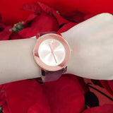 Movado Bold Rose Gold Dial Red Leather Strap Watch for Women - 3600447 Buy Now By Movado