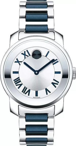 Movado Bold Silver Dial Two Tone Steel Strap Watch For Women - 3600354 Buy Now By Movado