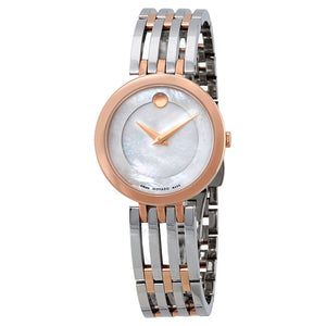 Movado Esperanza Mother of Pearl Dial Two Tone Steel Strap Watch For Women - 0607114 Buy Now By Movado