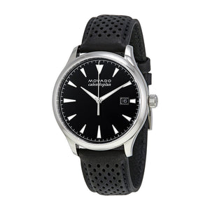 Movado Heritage Calendoplan Black Dial Black Leather Strap Watch for Men - 3650004 Buy Now By Movado