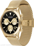 Movado Heritage Calendoplan Chronograph Black Dial Gold Mesh Strap Watch for Men - 3650098 Buy Now By Movado